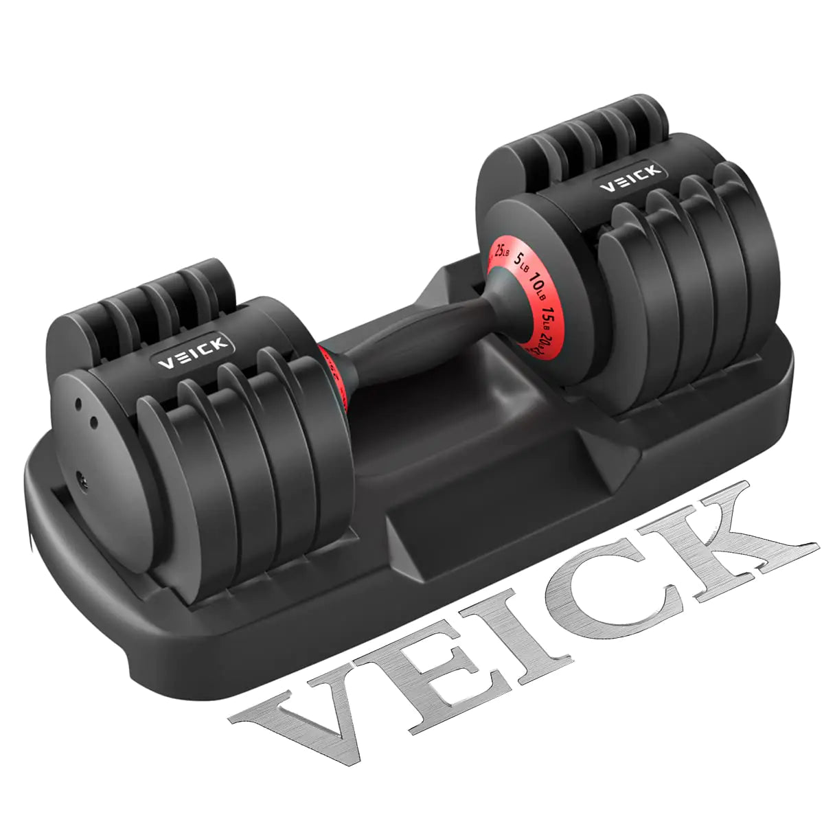 VEICK 5-in-1 Quick Adjust Dumbbell Set for Home Gym