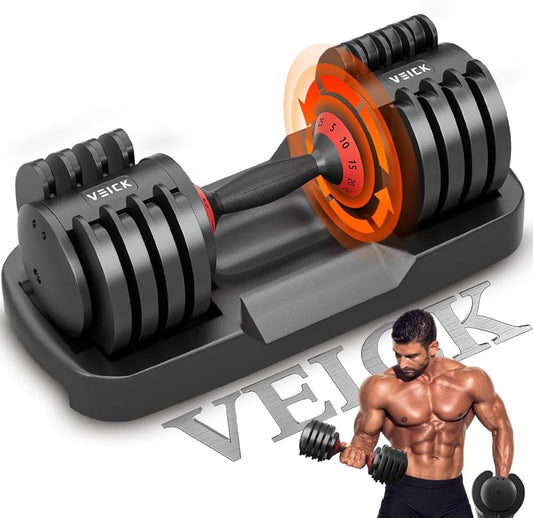 VEICK 5-in-1 Quick Adjust Dumbbell Set for Home Gym